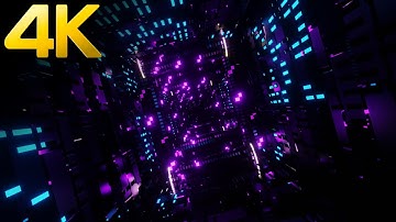 4K Abstract Neon Party Lights Blue & Pink Color Video Black Screen Background Loop No sound