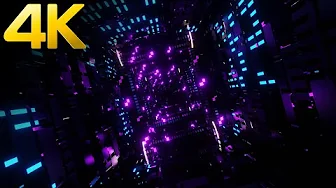 4K Abstract Neon Party Lights Blue & Pink Color Video Black Screen Background Loop No sound