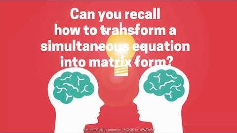 Solving the Input Output Model | Mathematical Economics