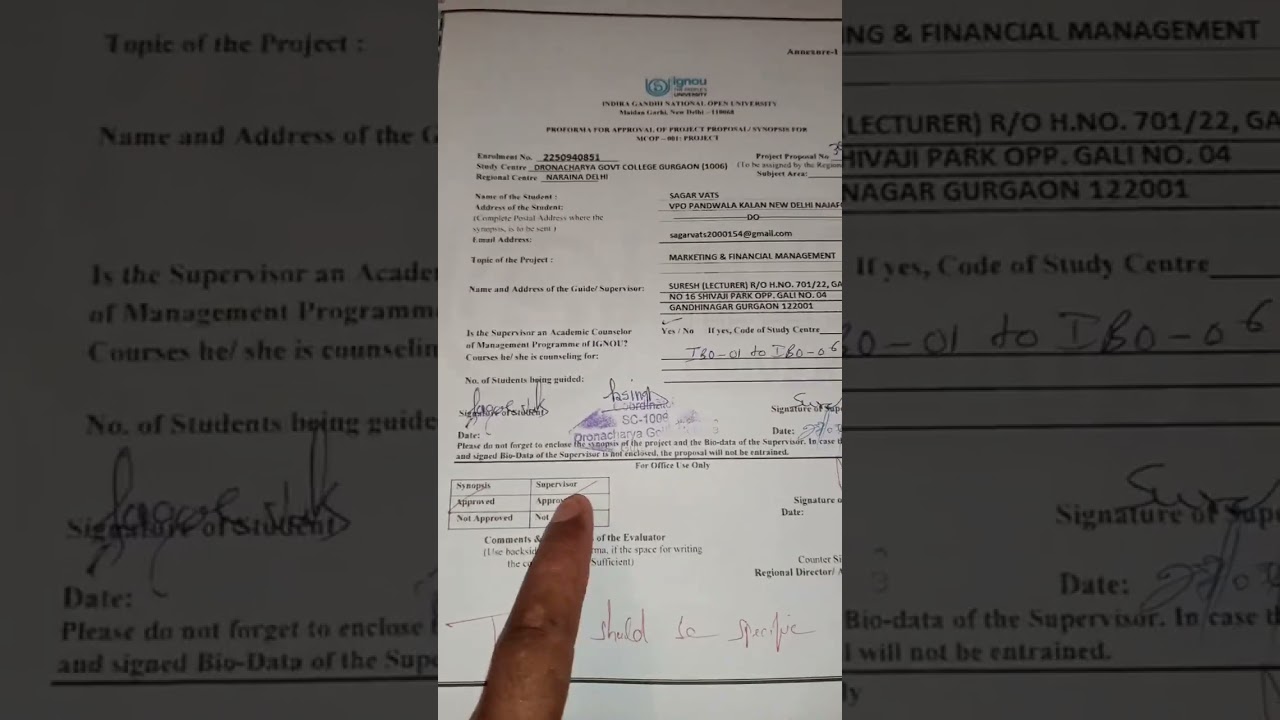 IGNOU Mcom synopsis Mcp-01(Approval later)9671457496 for information 