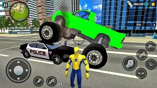 Spider Rope Hero Gangstar Vegas Crime Simulator Police Car and Truck #135 - Android Gameplay screenshot 4
