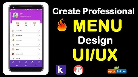 Professional Profile UI design tutorial for android Application  kodular,appybuilder.(2020)
