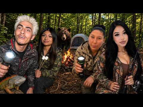 Surviving Overnight in the Forest with Zavala, Amanda Solís, Yera & Chuzzington
