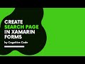 Xamarin Tutorial || Search page using SearchBar Component in Xamarin Forms