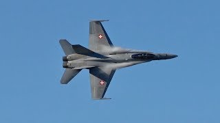 McDonnell Douglas F/A-18C Hornet Flying Display Swiss AirForce Axalp 2018 AirShow