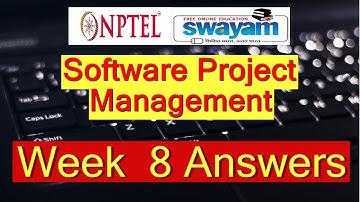 Software Project Management Week 8 || NPTEL Week 8 Assignment 8 Answers