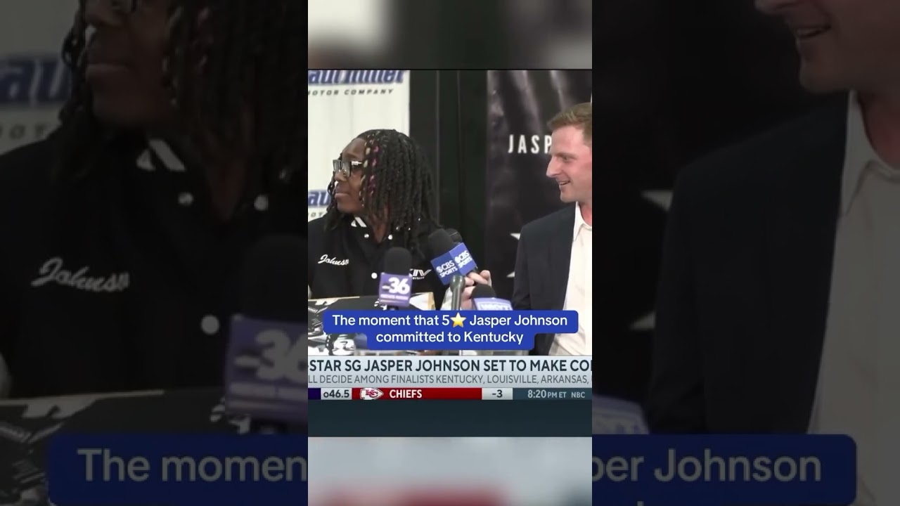 The moment that 5⭐️ SG Jasper Johnson committed to Kentucky 🔥 