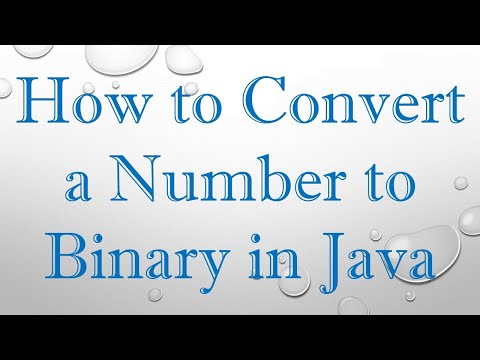 How to Convert a Number to Binary in Java