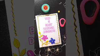 6 easy border design/ black border design for project/project work/Border Design/Assignment #shorts