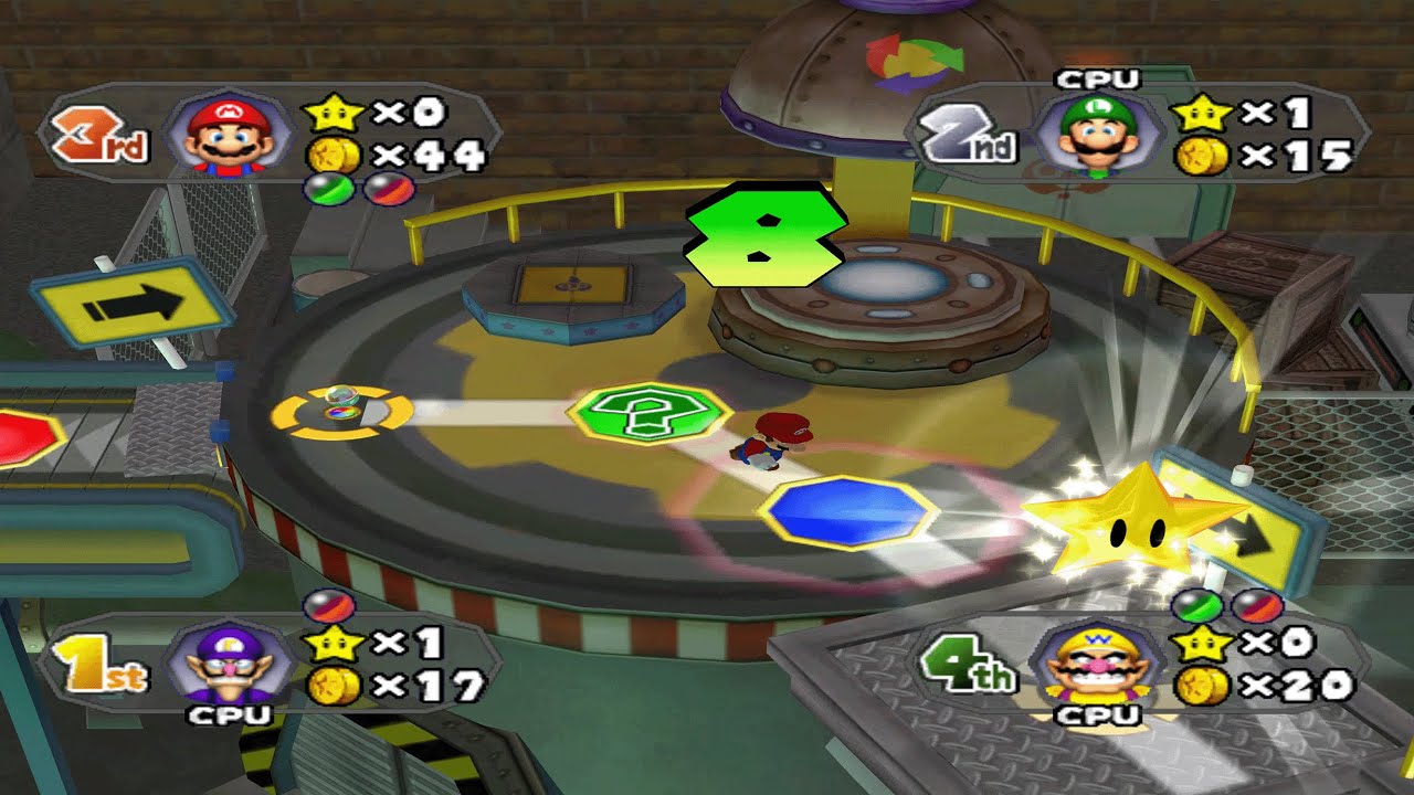 Mario Party 6 - Mario vs Luigi vs Wario vs Waluigi - E. Gadd's Garage (Master Difficulty)