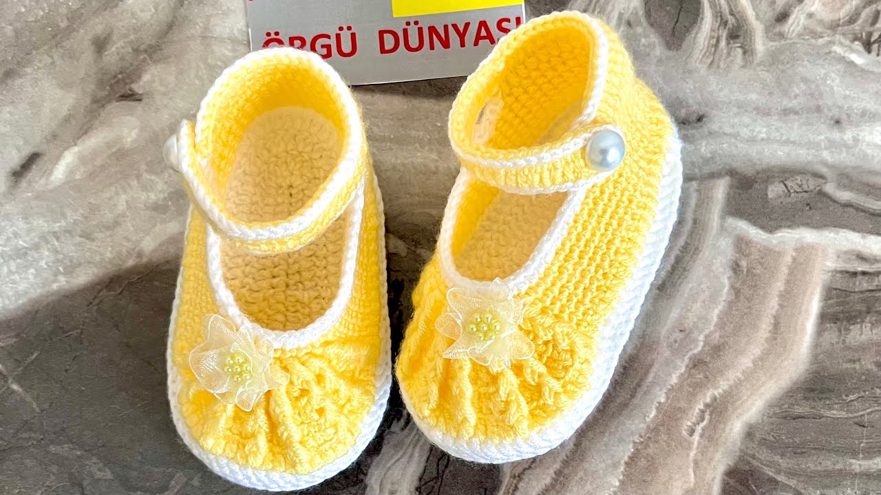 Çok Kolay ve çok tatlı bebek patiğim sizlerle 😍#keşfet #örgü #crochetpatterns #tigişi