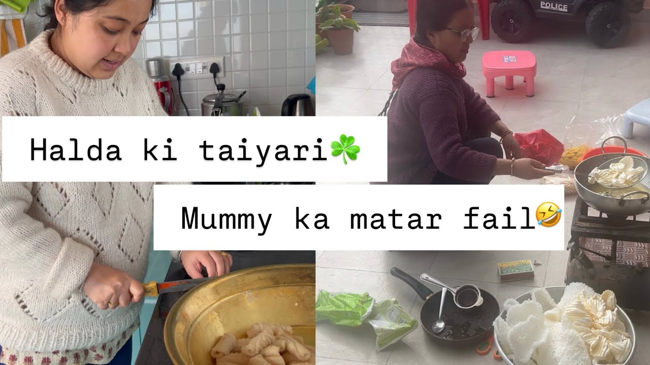 Halda ho🎇||Mummy apne halda ke matar se nakhush🤣||