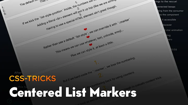 Centering List Markers