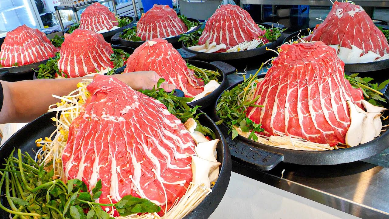 Удивительно! Процесс изготовления огромных корейских булгоги / корейская уличная еда