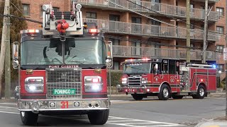 Port Chester FD Ladder 31 & Engine 60 Responding