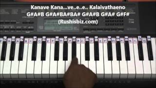 Video thumbnail of "Kanave Kanave - Piano Tutorials - David Movie | 1200 SONGS/PDF BOOK @399/- 7013658813"