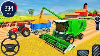 Real Tractor Farming Simulator 2024 - Harvester Tractor Driving - Android Gameplay part 3 screenshot 4