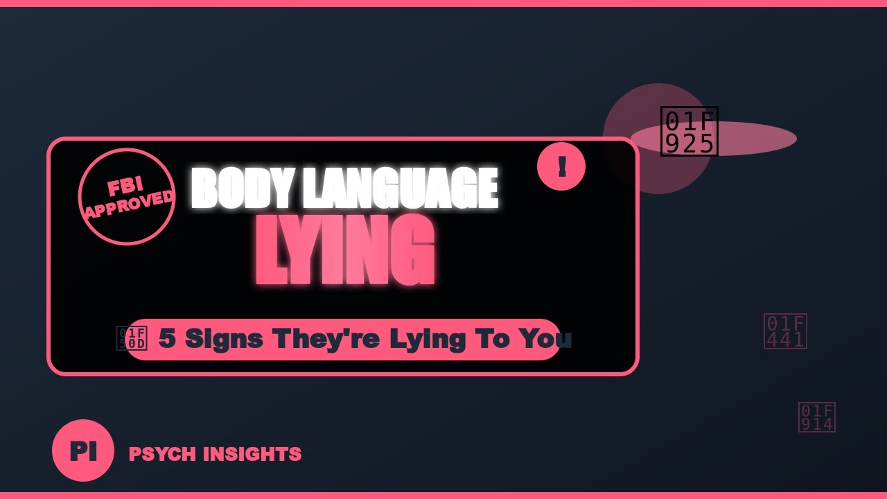 Sign Language Lie Body Language Signs Someone Is Lying to You - YouTube