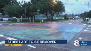 Tampa Begins Removing Street Murals After DeSantis Law Cites Safety Concerns