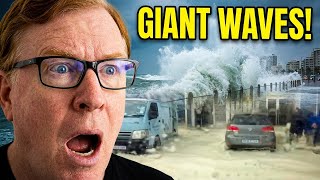 Giant waves destroying South Africa this morning