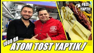 TOSTÇU EROL İle ATOM TOST YAPTIK ! | 1000 Gr. Atom Tost ( ATOM TOST NASIL YAPILIR ? )