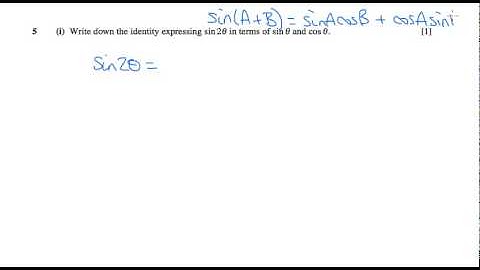 OCR Core 3 June 2006 q5i - A2 Maths - Trigonometry