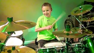 Dire Straits  Money For Nothing (7 year old Drummer)