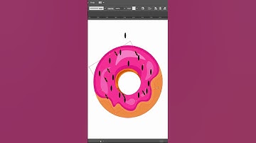 DONUTS 🥯 freehand illustration in adobe  #speedart #shorts  #digitalart  #viral