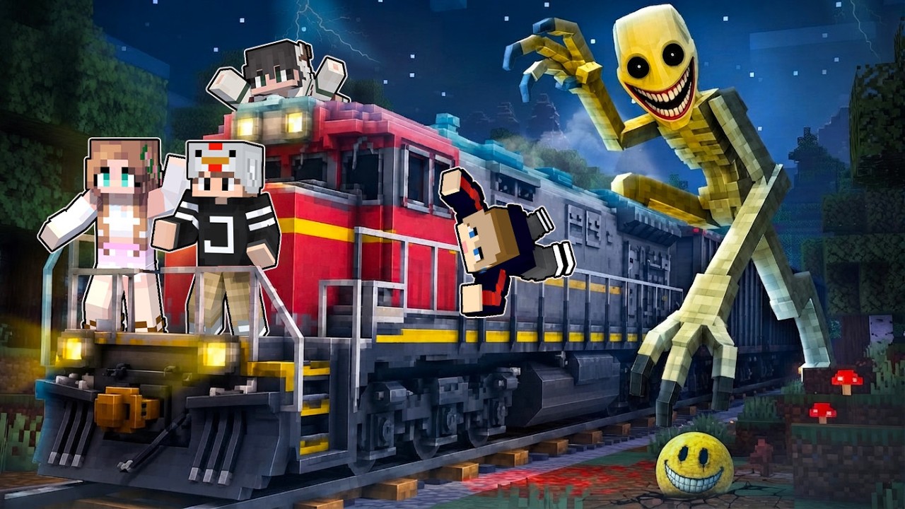 Surviving HAUNTED TRAIN In Minecraft!