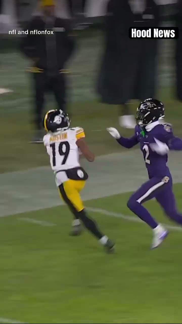 Is he inbounds #hoodnews #steelers #russellwilson #CalvinAustin #catch #football #ravens #omg #how
