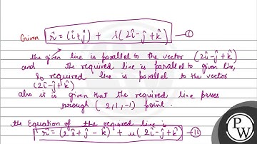 Find the vector equation of the line passing through \\((2,1,-1)\\) and parallel to the line \\(....