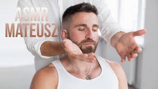 ASMR Male relaxation massage with a soft whispering