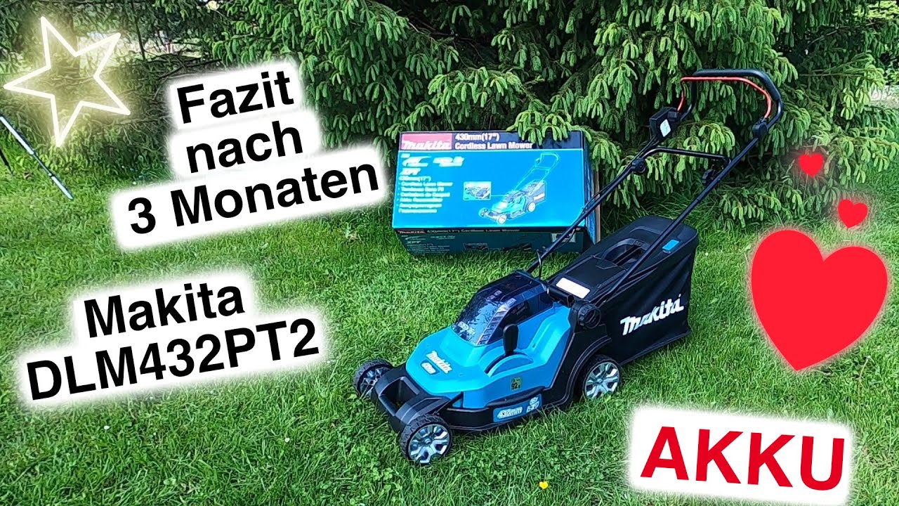 Makita Battery Lawnmower DLM432PT2 unboxing, assemble & testing (Cutting  width 43 cm) - YouTube