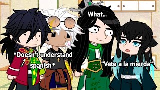 Muichiro forgot Shen Jiu's Spanish class (Perdóname mami, soy embarazada) | Ft.RLT Boys and Muichiro