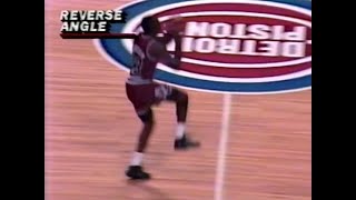 Michael Jordan's rarely seen half-court shot [not shown on national TV] | 1990 ECF (Bulls @ Pistons)