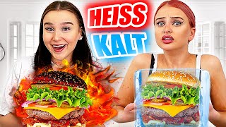 Wer zuletzt aufhört HEIßES & KALTES zu essen 🥵🧊,  gewinnt ! - Celina