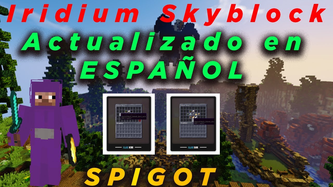 Iridium Skyblock - ACTUALIZADO, SKYBLOCK EN TU SERVIDOR DE SPIGOT - YouTube