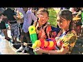 CRAZY WATER FIGHT- SONGKRAN AT KHAO SAN ROAD 2019. BANGKOK, THAILAND
