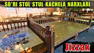 JIZZAX SO'RI STOL STUL KACHELA NARXLARI KAMOLIDDIN.UZ КАМОЛИДДИН УЗ ЖИЗЗАХ СУРИ СТОЛ СТУЛ