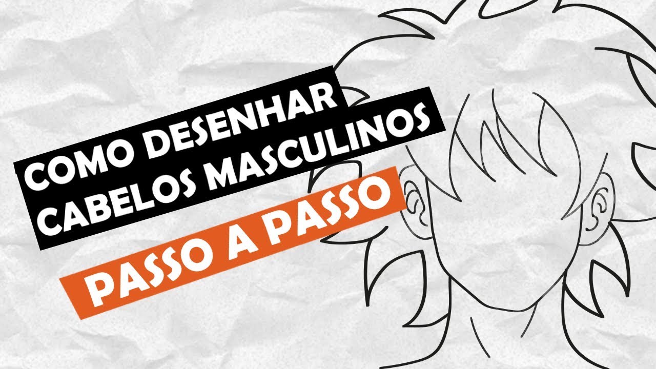 Fica FÁCIL Aprender Como Desenhar Cabelo De Anime Masculino ASSIM