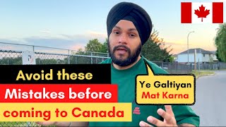 Avoid these mistakes  before coming to Canada as an International Student