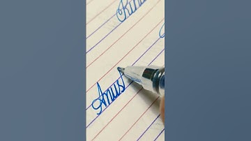 "Anushree" name in cursive handwriting #calligrahy #cursive #learn #art #share #names #shorts #short