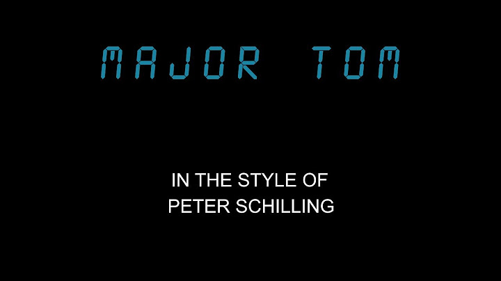 Major Tom (Coming Home) Karaoke version - Karaoke performance video thumbnail