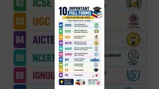 Important abbreviation Higher education || UGC NET/JRF #shortnotes