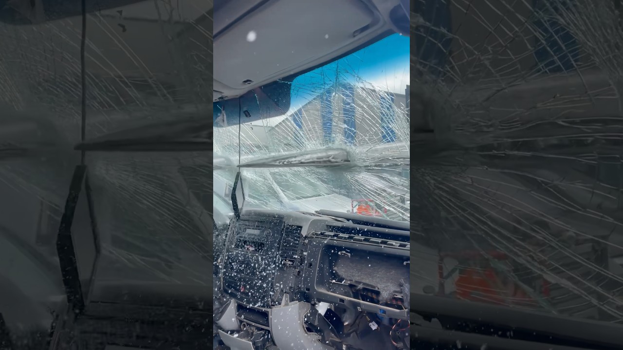 This is how car glass breaks. 