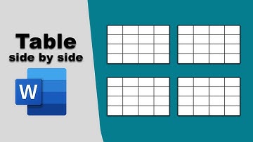 How to insert table side by side in Microsoft word