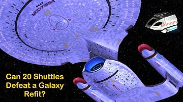 20 Fed Shuttles VS RBG Galaxy Refit Multi Target Heaven? - Star Trek Ship Battles - Bridge Commande