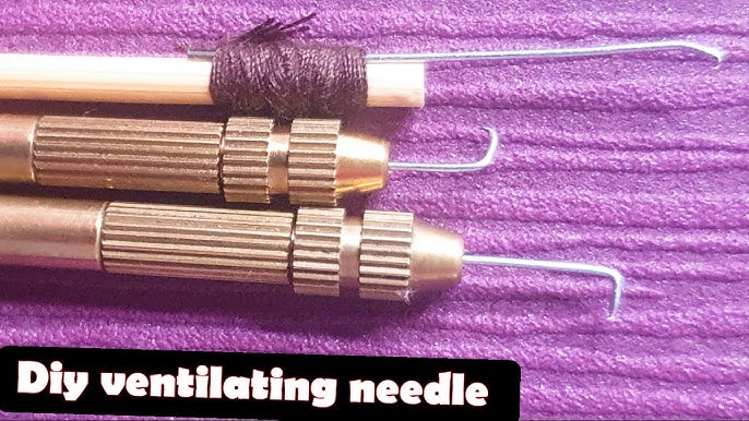 Ventilating Needle Kit for Lace Wig 4Pcs Wig Needle Holder and Needle for  Wig Making Wooden Crochet Needle Wig Making Tools