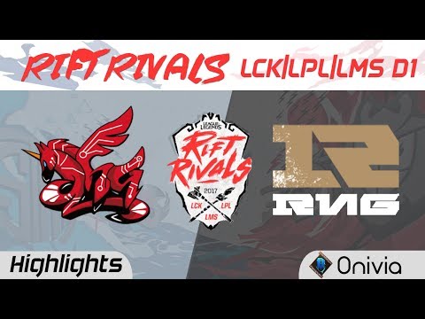 AHQ vs RNG Highlights Rift Rivals LCK LPL LMS 2017 AHQ Esports vs Royal Never Give Up by Onivia
