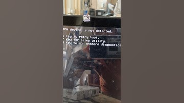 Alert !TPM Device is not detected